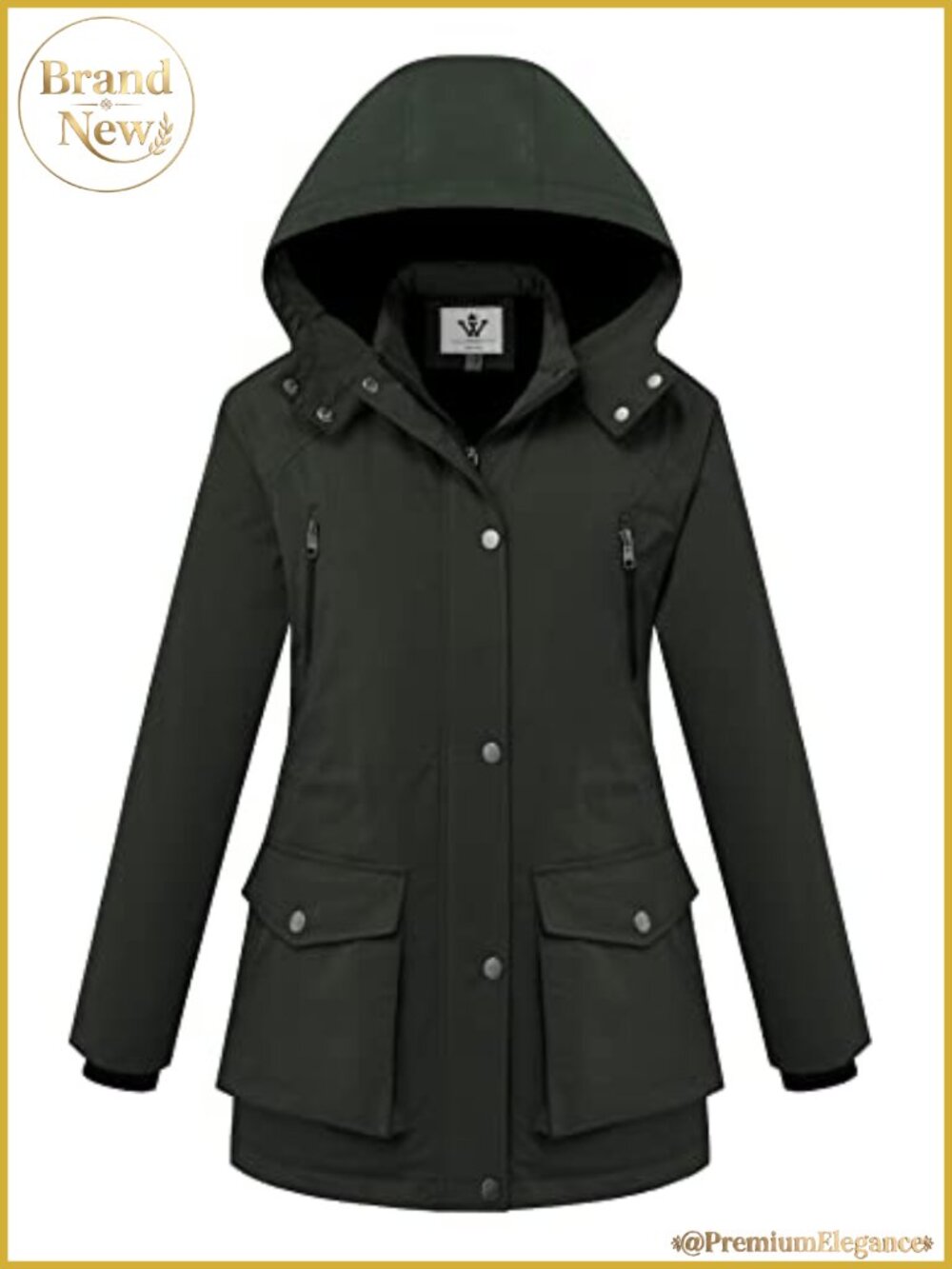 Women's Waterproof Winter Puffer Jacket with Hood Quilted Thicken Warm Parka